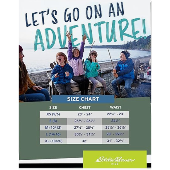 Eddie Bauer Youth LIKE NEW Large Reversible Down Jacket & Waterproof Raincoat - Picture 7 of 7